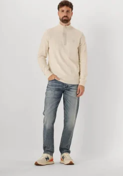 beige butcher of blue trui lt clifden half zip