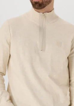beige butcher of blue trui lt clifden half zip