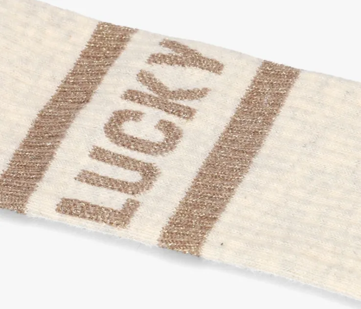 beige by-bar sokken lucky sparkle navy socks