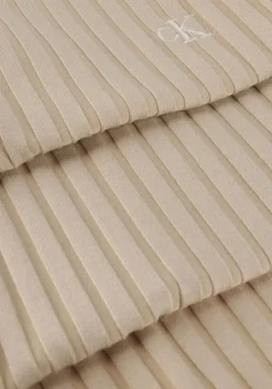 beige calvin klein flared broek elongated rib pants