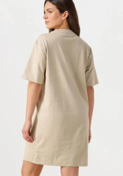 beige calvin klein mini jurk placed inst tee dress