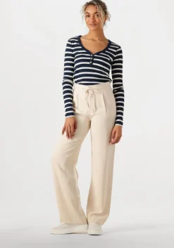 beige calvin klein pantalon ecovero relaxed straight pant