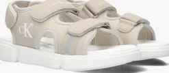 beige calvin klein platte sandalen 83024