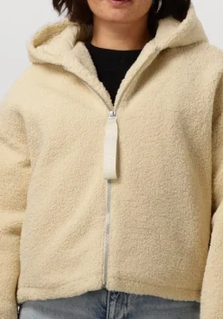beige calvin klein teddy jas sherpa jacket
