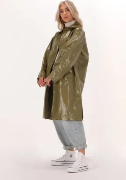 beige calvin klein top stacked logo ls roll neck