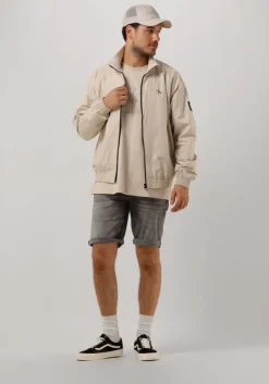 beige calvin klein t-shirt monologo washed tee