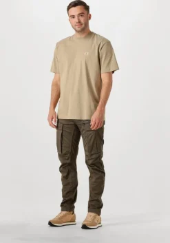 beige calvin klein t-shirt woven label relaxed tee