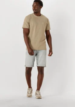 beige calvin klein t-shirt woven label regular tee