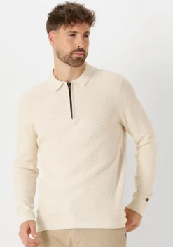 beige cast iron polo long sleeve polo cotton modal