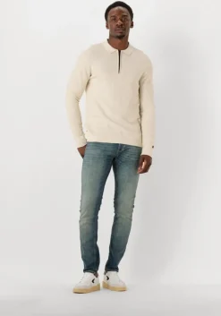 beige cast iron polo long sleeve polo cotton modal