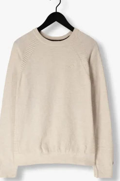 beige cast iron trui crewneck cotton heather plated blend