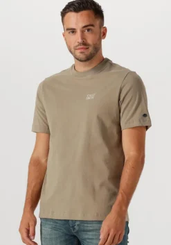 beige cast iron t-shirt regular fit peached jersey