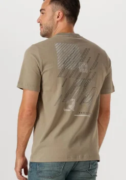 beige cast iron t-shirt regular fit peached jersey