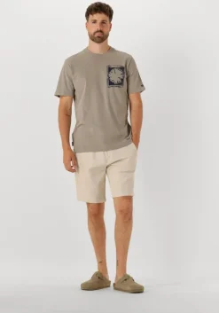 beige cast iron t-shirt regular fit single jersey ca