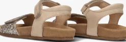 beige clic! platte sandalen hg-grass