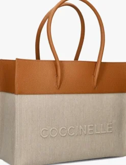 beige coccinelle handtas myrtha