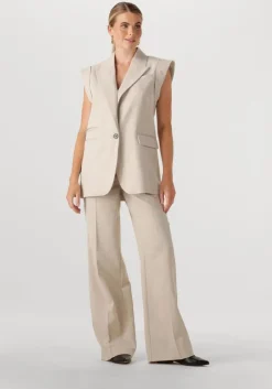 beige co'couture blazer lisacc linen wing vest