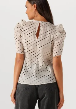 beige co'couture blouses dilan dot blouse