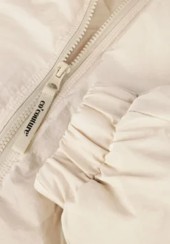 beige co'couture gewatteerde jas frosty crop purr jacket