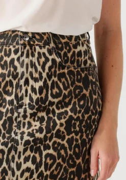 beige co'couture minirok leocc denim skort