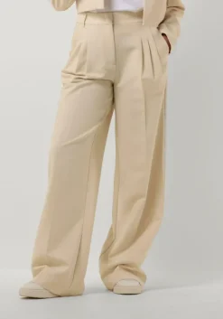 beige co'couture pantalon vola pleated long pant
