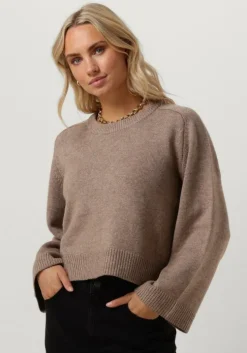 beige co'couture trui maja crop o knit
