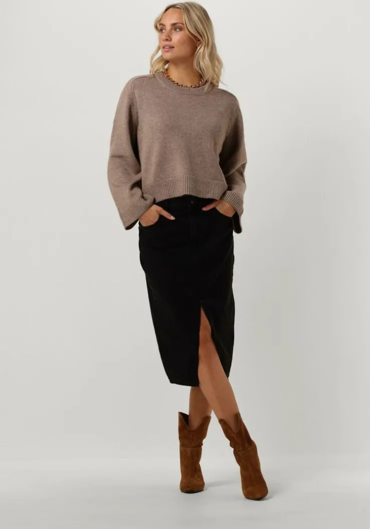beige co'couture trui maja crop o knit