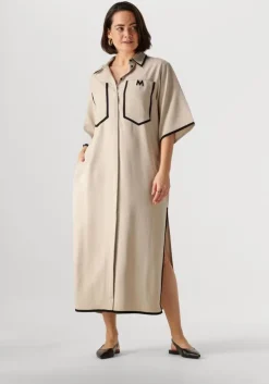 beige copenhagen muse midi jurk si shirt dress