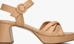 beige ctwlk sandalen met hak ankara