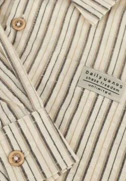 beige daily7 casual overhemd shirt ls striped