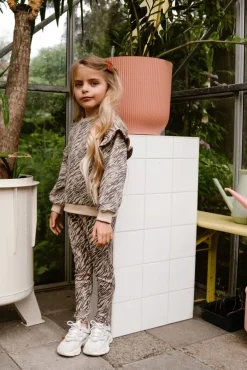 beige daily7 korte broek zebra rib pants