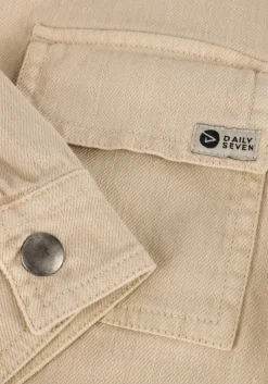 beige daily7 overhemden shirt jacket twill