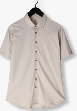 beige desoto casual overhemd desoto kent 1/2