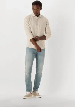 beige dstrezzed casual overhemd jagger shirt