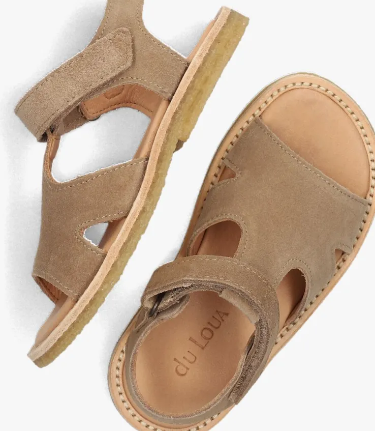 beige du loua platte sandalen du alfie