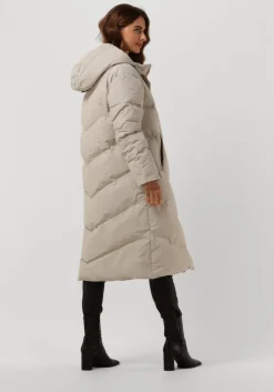 beige elvine gewatteerde jas naemi
