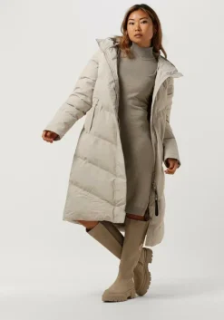beige elvine gewatteerde jas naemi