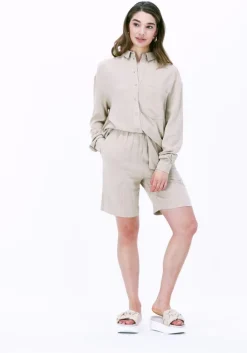 beige esmé studios blouses maren oversize shirt