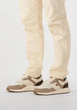 beige faguo lage sneakers limwood syn woven