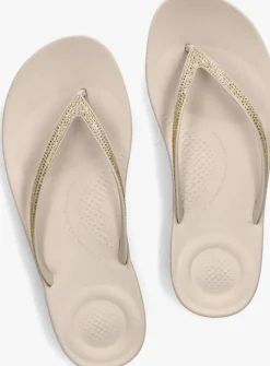 beige fitflop slippers iqushion sparkle