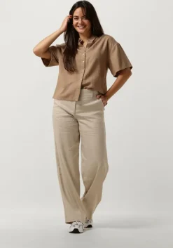 beige fiveunits wijde broek dena