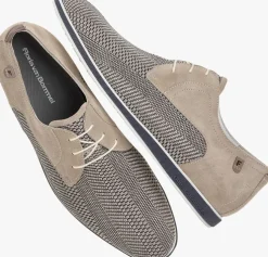 beige floris van bommel veterschoenen sfm-30220 presli