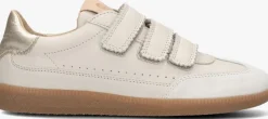 beige fred de la bretoniere lage sneakers pearl valencia leather