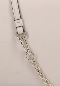 beige furla schoudertas vitello sidney