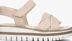 beige gabor platte sandalen 622.1