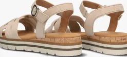 beige gabor platte sandalen 083.3