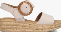 beige gabor platte sandalen 550.2