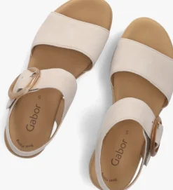beige gabor platte sandalen 550.2