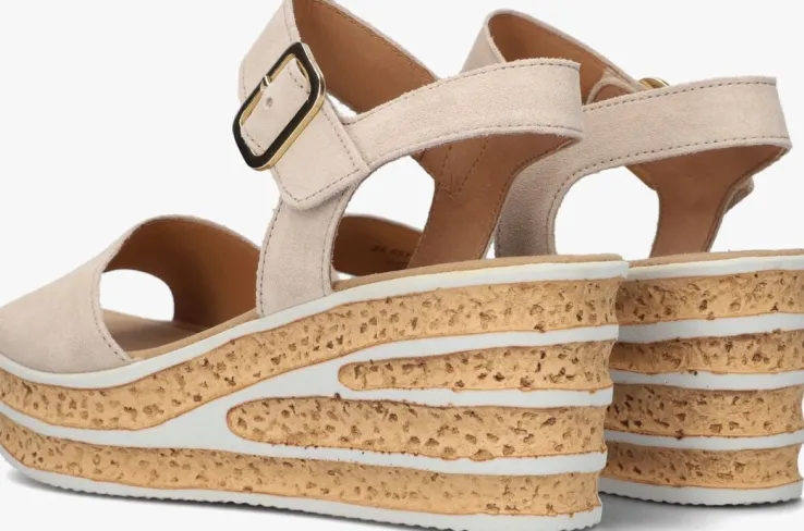 beige gabor sandalen met hak 651