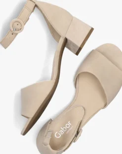 beige gabor sandalen met hak 902